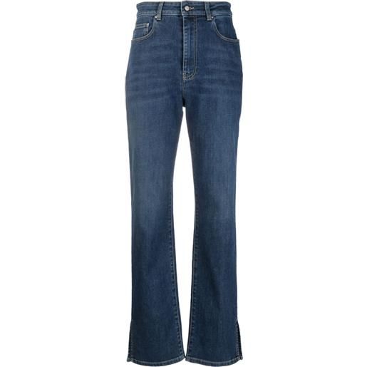 Fabiana Filippi jeans svasati con spacco laterale - blu