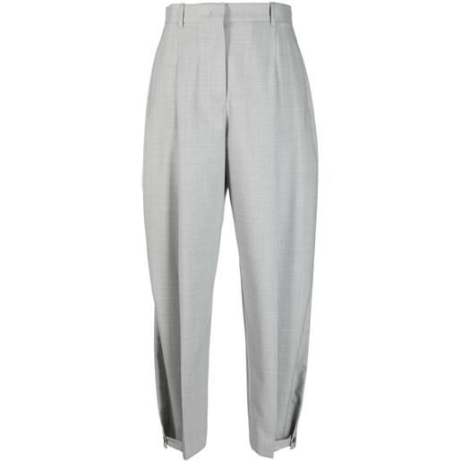 Fabiana Filippi pantaloni affusolati con pieghe - grigio