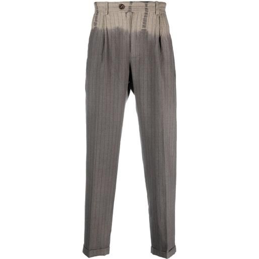 Suzusan pantaloni sartoriali gessati - grigio