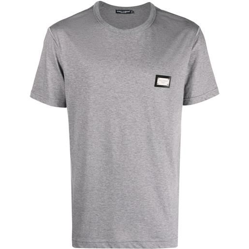 Dolce & Gabbana t-shirt dg essentials girocollo - grigio