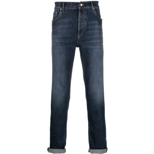 Brunello Cucinelli jeans con vita media - blu