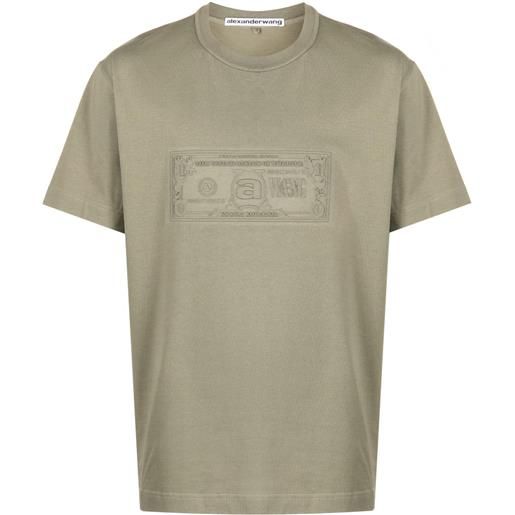 Alexander Wang t-shirt con motivo goffrato - verde