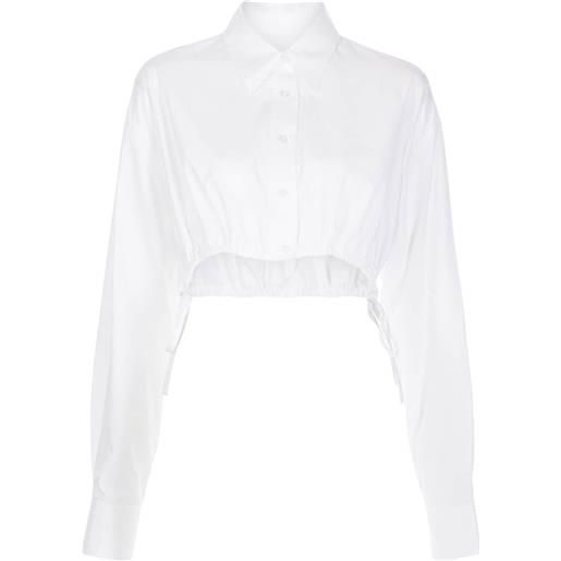 Alexander Wang camicia crop con coulisse - bianco
