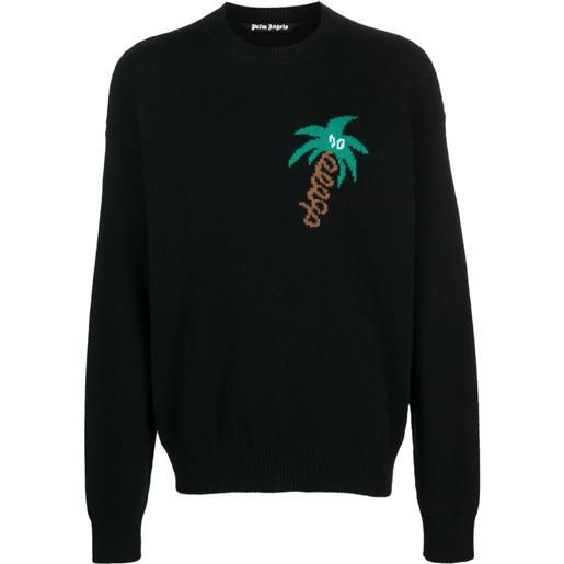 Palm Angels maglione sketchy con intarsio - nero