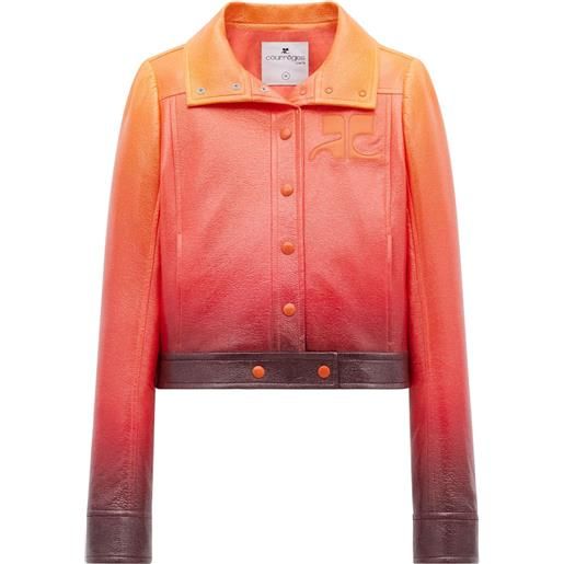 Courrèges giacca vinyle con effetto sfumato - multicolore