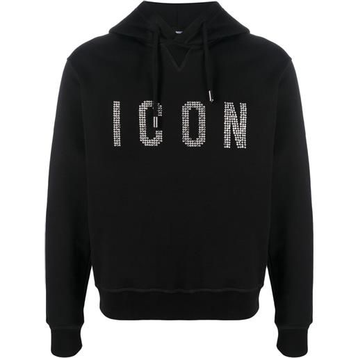 Dsquared2 icon studded hoodie - nero