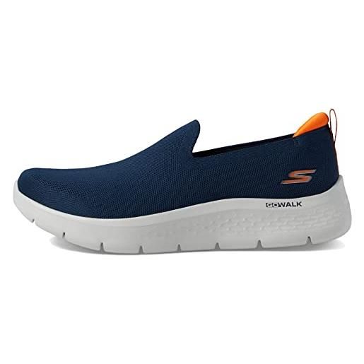 Skechers go walk flex rightful, sneaker uomo, blue orange, 40 eu