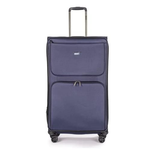 Stratic bendigo light+ - valigia morbida da viaggio con rotelle, 4 ruote, espandibile, blu navy, l, large (4