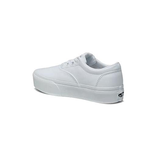 Vans doheny platform, sneaker, donna, (canvas) white, 40 eu