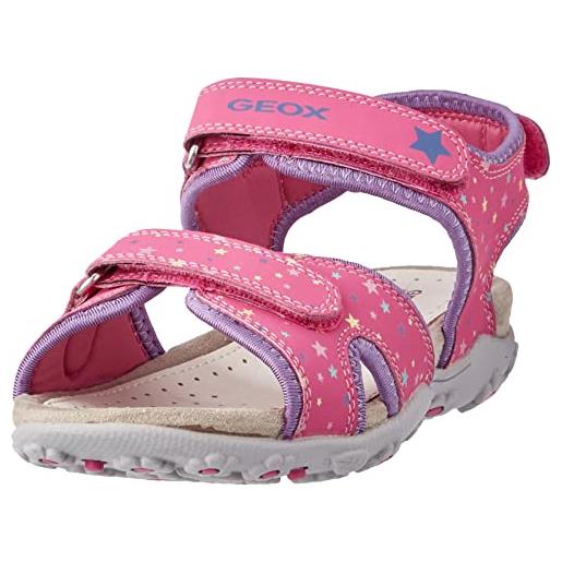 Geox jr sandal roxanne b, sandali, bambine e ragazze, blu rosa navy pink, 26 eu