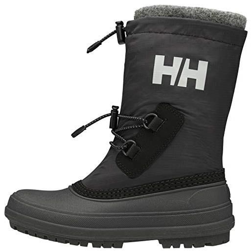 Helly Hansen varanger insulated, stivali invernali unisex-bambini, black/light grey, 31 eu
