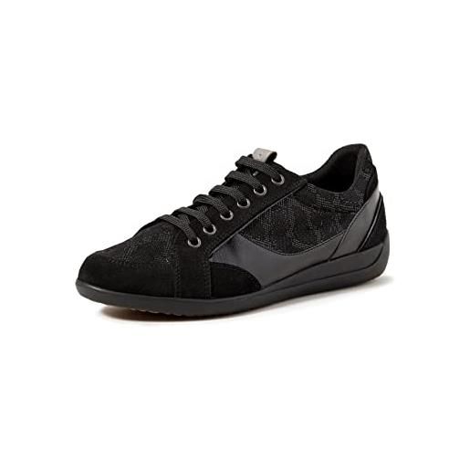 Geox d myria b, sneakers donna, nero (c9999 black), 36 eu