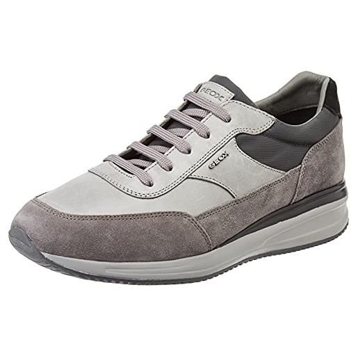 Geox u dennie a, sneakers uomo, grigio (grey), 44 eu