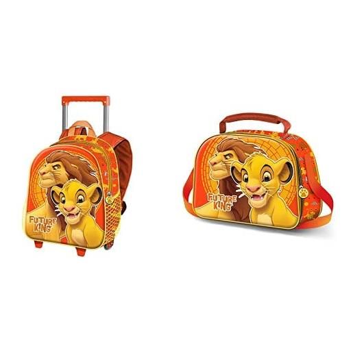 Disney il re leone king 3d zaino con ruote piccolo + porta merenda