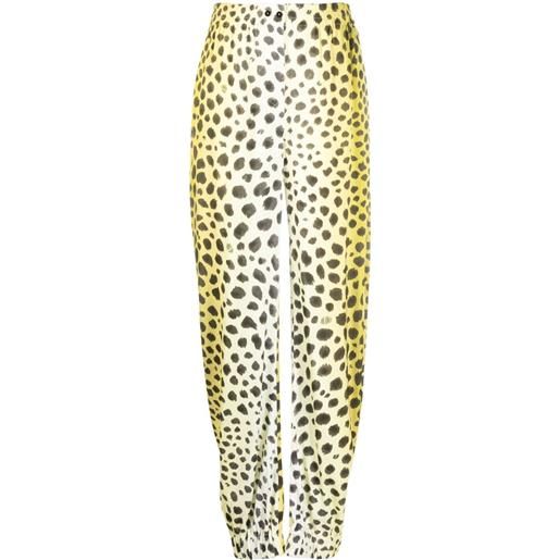 The Attico pantaloni a vita alta jagger - giallo
