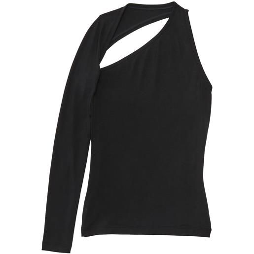 Balenciaga top monospalla con dettaglio cut-out - nero