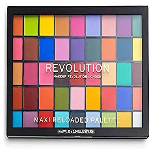 Makeup Revolution, maxi reloaded eyeshadow palette, monster mattes, 45 shades, 297g