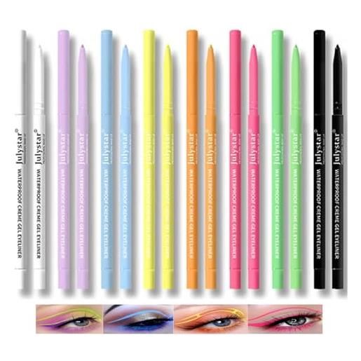 Holzsammlung 8 colori eyeliner colorati eyeliner matita gel matita impermeabile anti-sudore, set penna eyeliner anti-alone, set professionale per makeup da donne#006