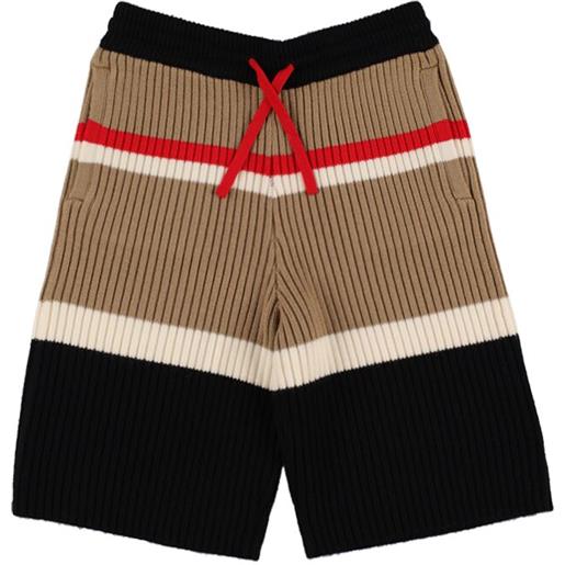 BURBERRY shorts in maglia di misto lana