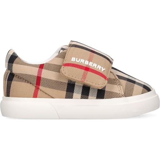 BURBERRY sneakers in cotone check