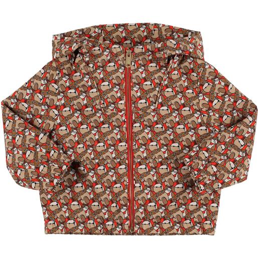 BURBERRY giacca in cotone monogram con cappuccio