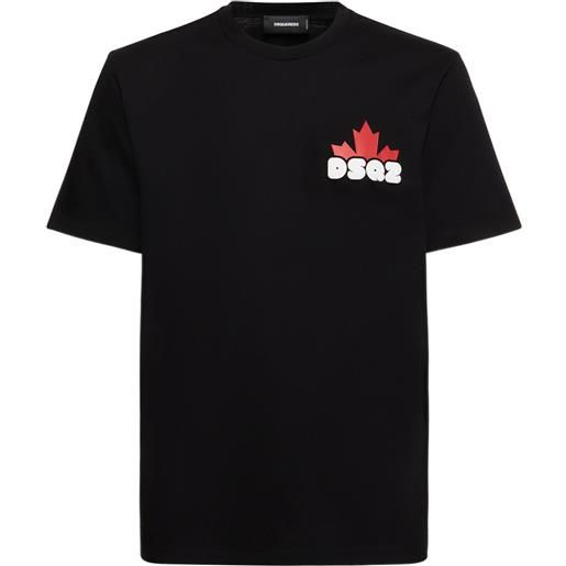 DSQUARED2 t-shirt in jersey di cotone stampato