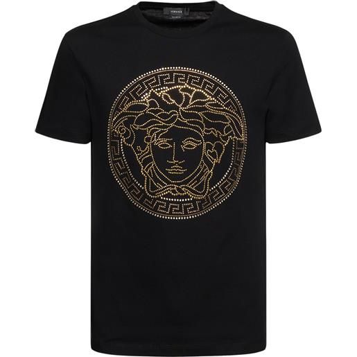 VERSACE t-shirt in cotone stampa medusa