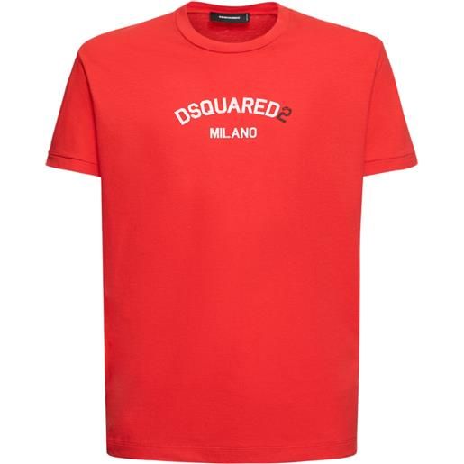 DSQUARED2 t-shirt in jersey di cotone giapponese con logo