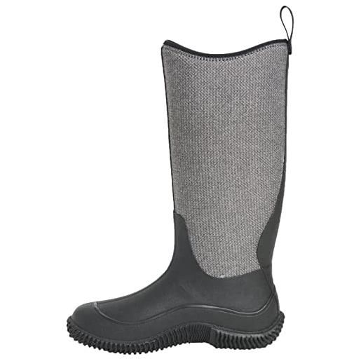 Muck Boots 799126040, stivali in gomma donna, plaid nero e grigio, 37 eu