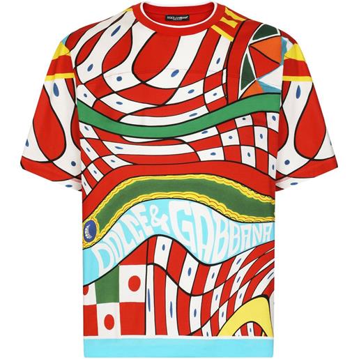 Dolce & Gabbana t-shirt con stampa grafica - rosso