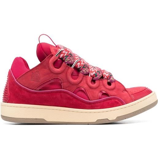 Lanvin sneakers chunky curb in pelle - rosso