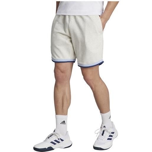 Adidas clubhouse classic french terry premium 7´´ shorts beige s uomo