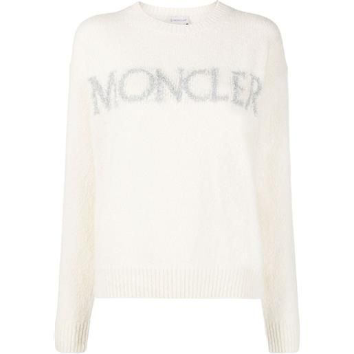 Moncler maglione con logo - bianco