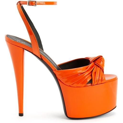 Giuseppe Zanotti sandali con plateau gz aida 150mm - arancione