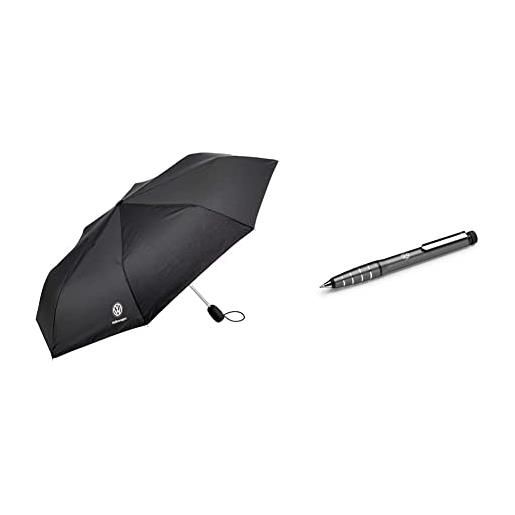 Volkswagen 000087602 k ombrello tascabile, nero & 000087703mh084 - penna a sfera con evidenziatore