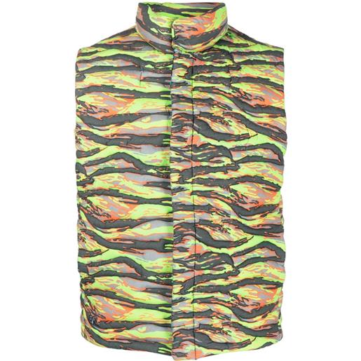 ERL gilet con stampa camouflage - verde