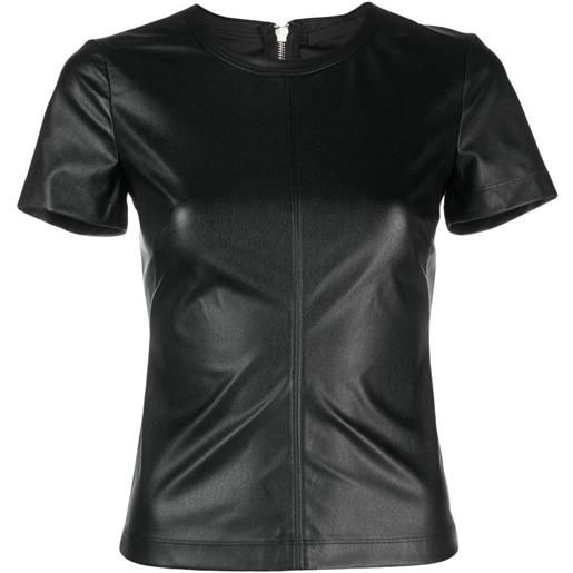 Helmut Lang t-shirt con zip posteriore - nero
