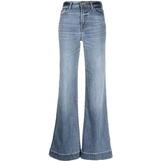 7 For All Mankind jeans a gamba ampia con applicazione - blu