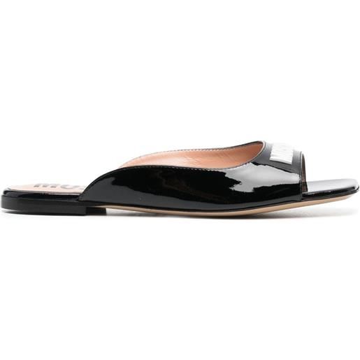 Moschino sandali con logo - nero