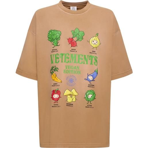 VETEMENTS t-shirt vegan in cotone con stampa