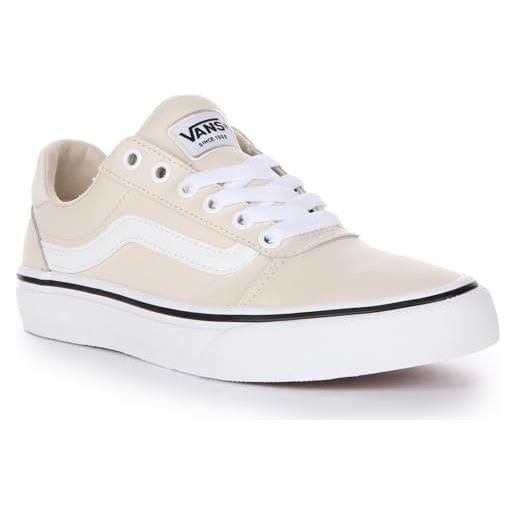 Vans ward deluxe, scarpe da ginnastica donna, tumble leather birch, 39 eu