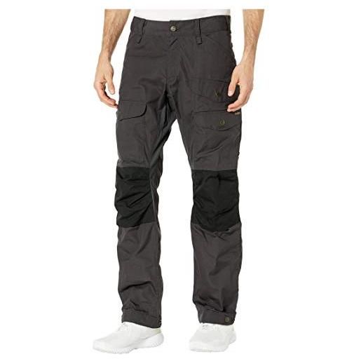 Fjällräven vidda pro ventilated trs m long pantaloni sportivi, uomo, dark grey-black, 50