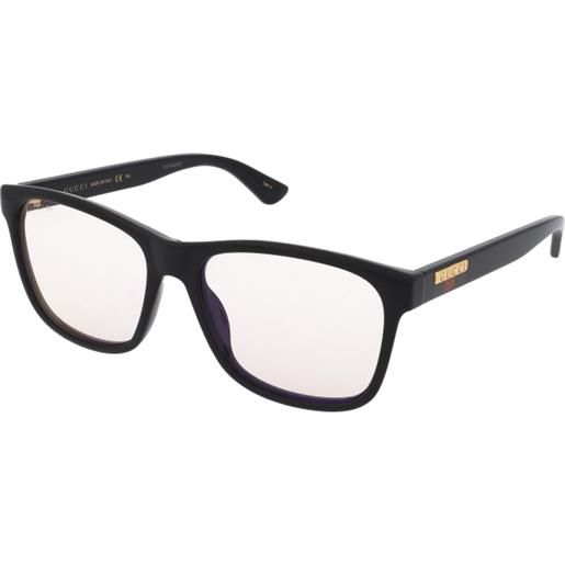 Gucci gg0746s 005 | occhiali da sole graduati o non graduati | prova online | unisex | plastica | quadrati | nero | adrialenti