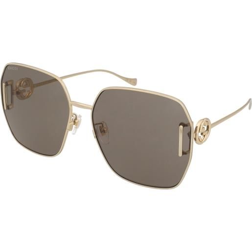 Gucci gg1207sa 005 | occhiali da sole graduati o non graduati | prova online | metallo | oversize | oro | adrialenti