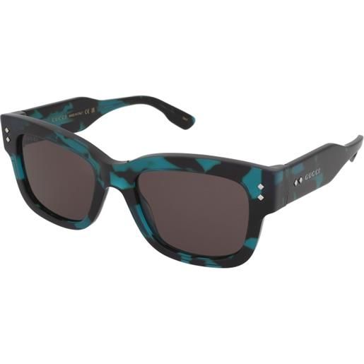 Gucci gg1217s 003 | occhiali da sole graduati o non graduati | prova online | unisex | plastica | quadrati | havana, blu | adrialenti