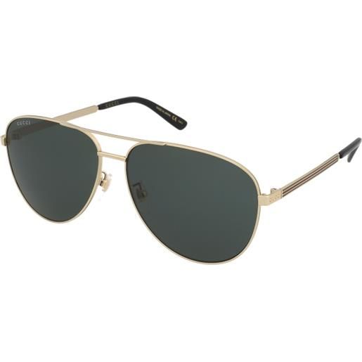 Gucci gg1233sa 002 | occhiali da sole graduati o non graduati | prova online | unisex | metallo | pilot | oro | adrialenti