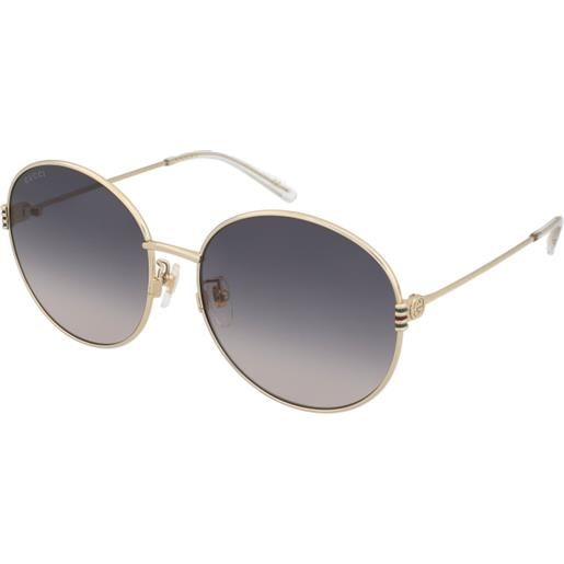 Gucci gg1281sk 001 | occhiali da sole graduati o non graduati | prova online | metallo | tondi | oro | adrialenti