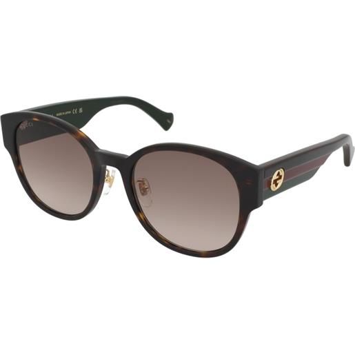 Gucci gg1304sk 002 | occhiali da sole graduati o non graduati | prova online | plastica | tondi | havana, marrone | adrialenti