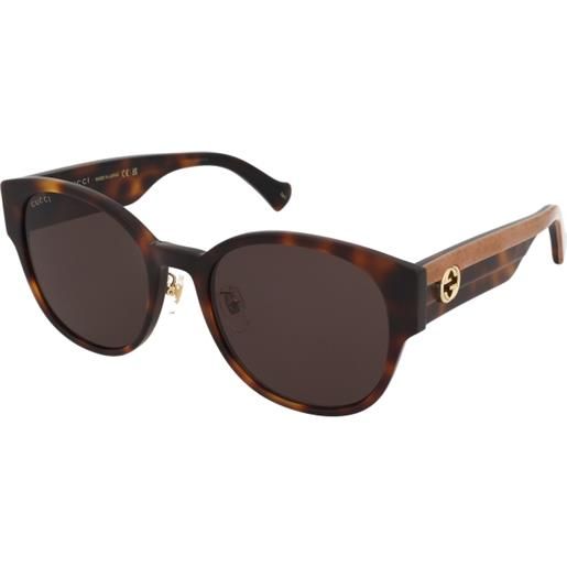 Gucci gg1304sk 003 | occhiali da sole graduati o non graduati | plastica | tondi | havana, marrone | adrialenti