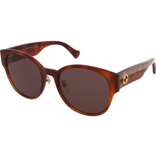 Gucci gg1304sk 004 | occhiali da sole graduati o non graduati | plastica | tondi | havana, marrone | adrialenti